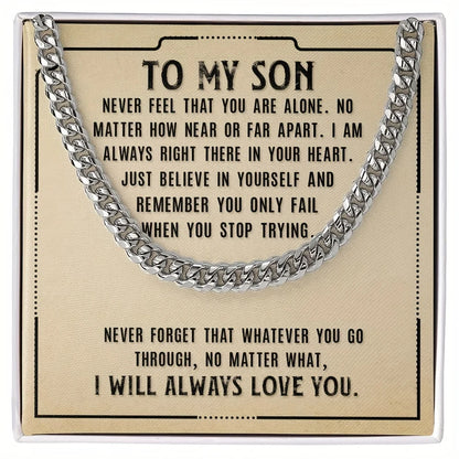 Classic stainless steel six-sided polished necklace + gift box + card holder