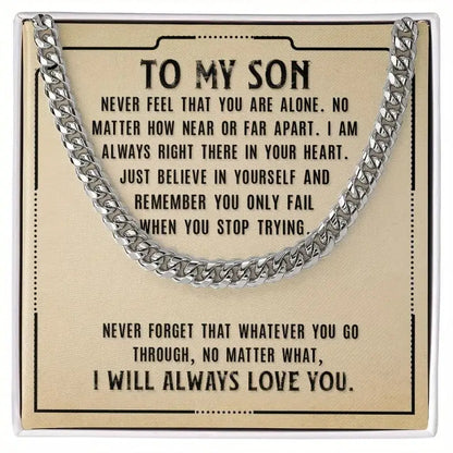 Classic stainless steel six-sided polished necklace + gift box + card holder