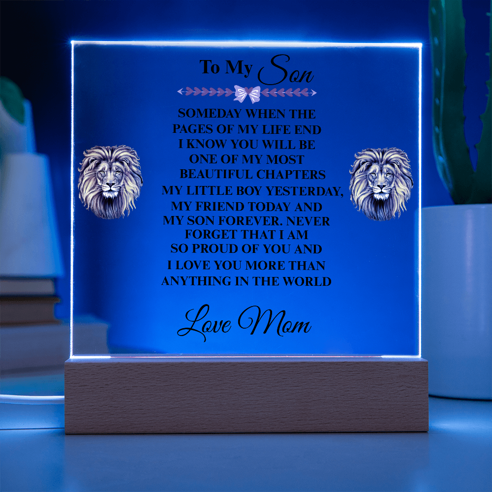 My Son | My Friend Today | Acrylic Plaque