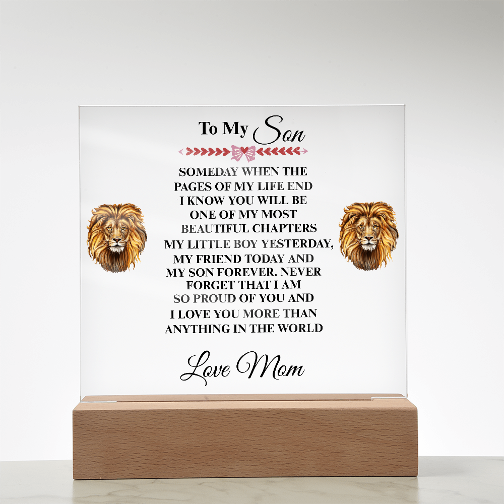 My Son | My Friend Today | Acrylic Plaque