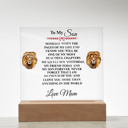 My Son | My Friend Today | Acrylic Plaque