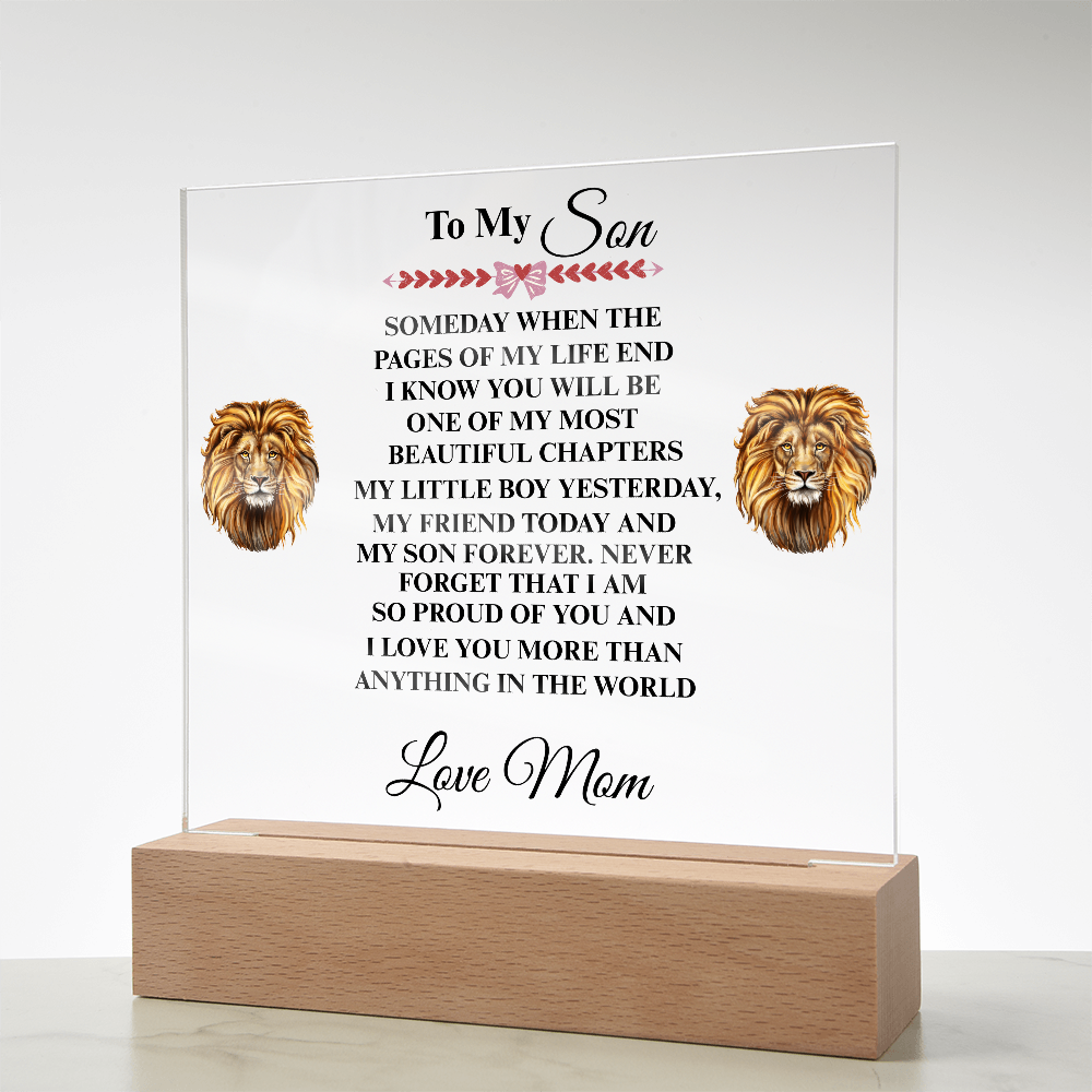 My Son | My Friend Today | Acrylic Plaque