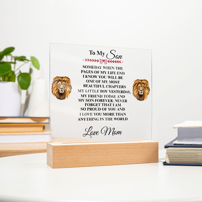 My Son | My Friend Today | Acrylic Plaque