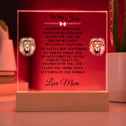 My Son | My Friend Today | Acrylic Plaque