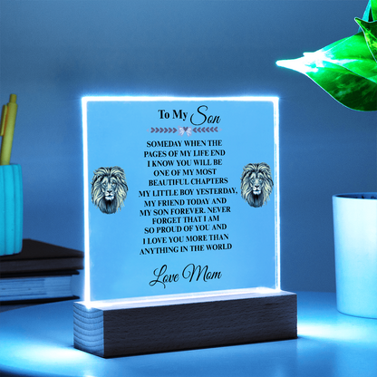 My Son | My Friend Today | Acrylic Plaque